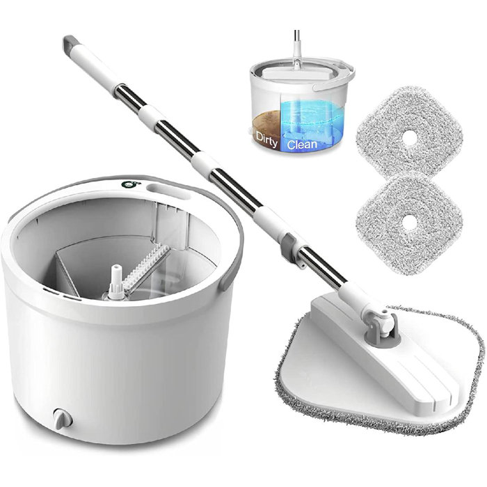 mingbaoge Spin Mop And Bucket For Floor Cleaning, Spinning Mops System